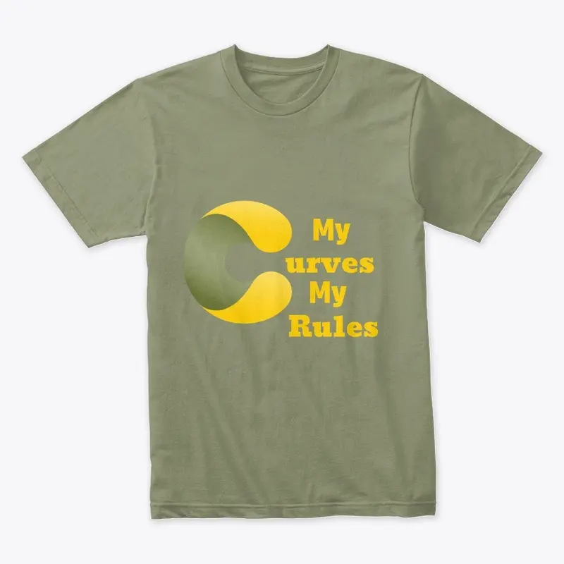 My Curves My Rules Green Tee